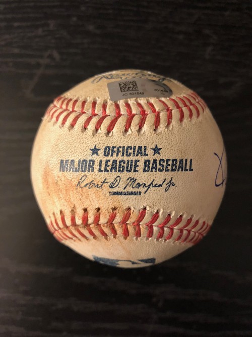 May 7, 2017
HOU at LAA: Batter – Kole Calhoun, Pitcher – Mike Fiers, Bottom of 5th, Double (5)
HOU at LAA: Batter – Albert Pujols, Pitcher – Mike Fiers, Bottom of 5th, Pitch in Dirt

Baseball later signed by Kole Calhoun and authenticated by PSA